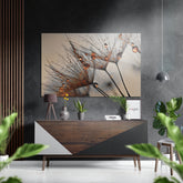 Dandelions Brushed Aluminium Dibond Wall Art.